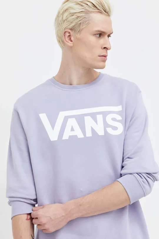 Bombažen pulover Vans vijolična