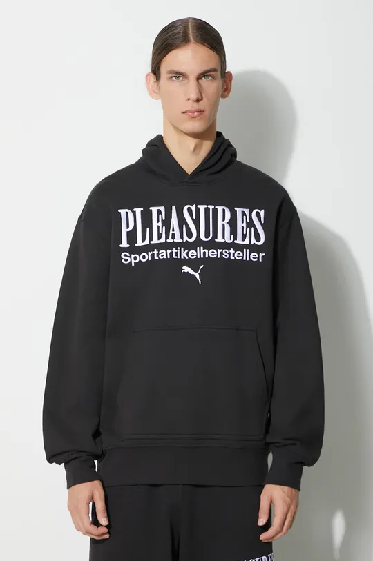 black Puma cotton sweatshirt PUMA x PLEASURES Graphic Hoodie Men’s