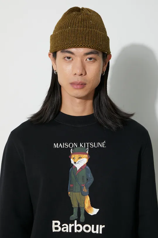 Barbour cotton sweatshirt Barbour x Maison Kitsune Fox Head Hoodie Men’s