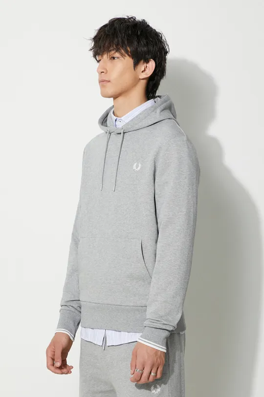 gray Fred Perry cotton sweatshirt