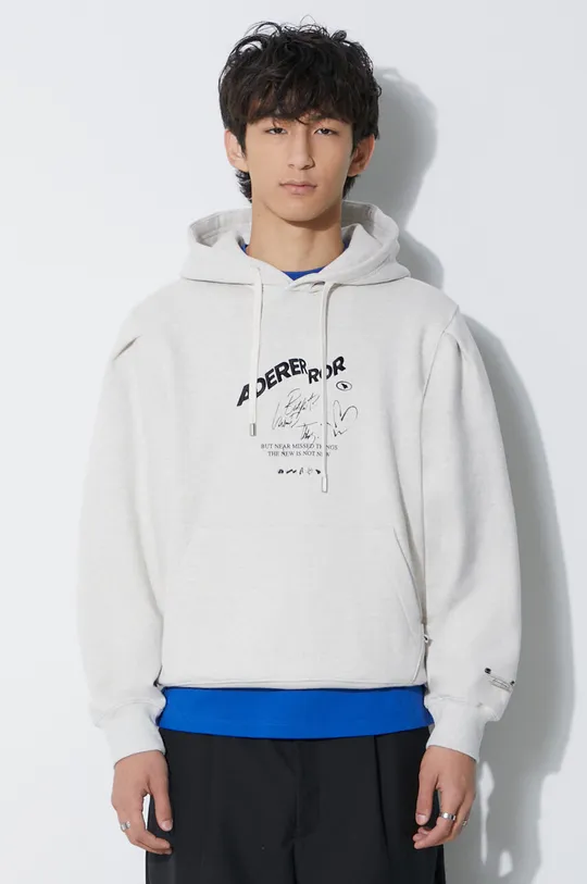 gray Ader Error cotton sweatshirt Caner Logo Hoodie Men’s