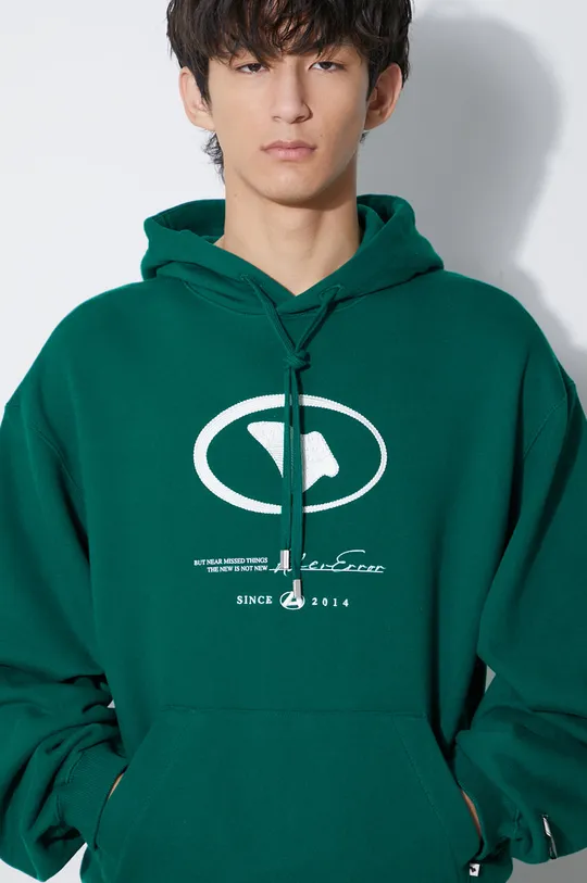 πράσινο Βαμβακερή μπλούζα Ader Error Etik Logo Hoodie Ανδρικά
