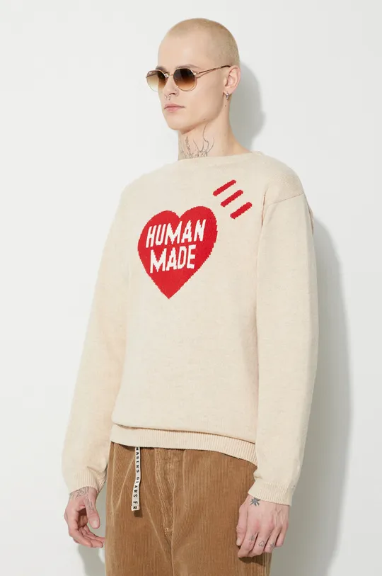 Human Made wool blend jumper Heart Knit Sweater 60% Cotton, 30% Nylon, 10% Wool