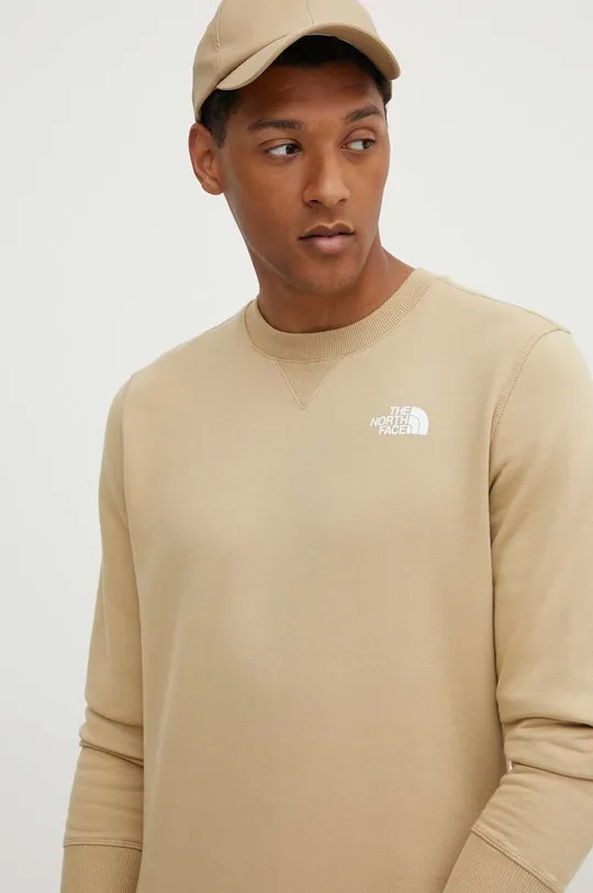 beige The North Face cotton sweatshirt Simple Dome