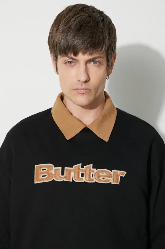 Butter Goods bluză Felt Logo Applique Crewneck De bărbați