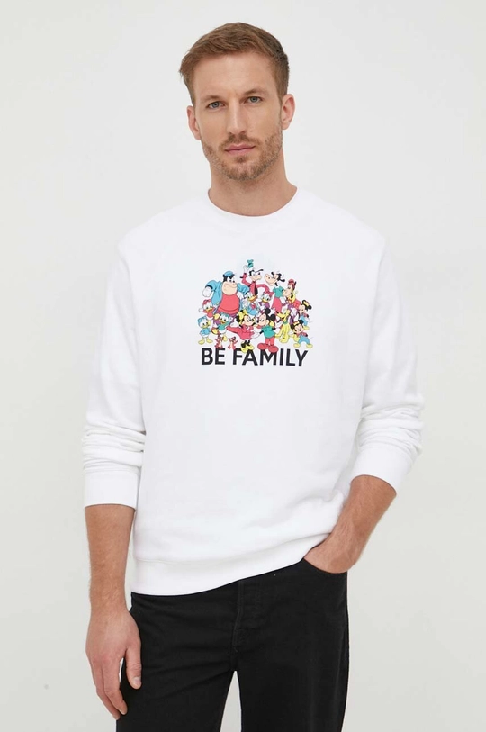 Бавовняна кофта United Colors of Benetton x Disney білий