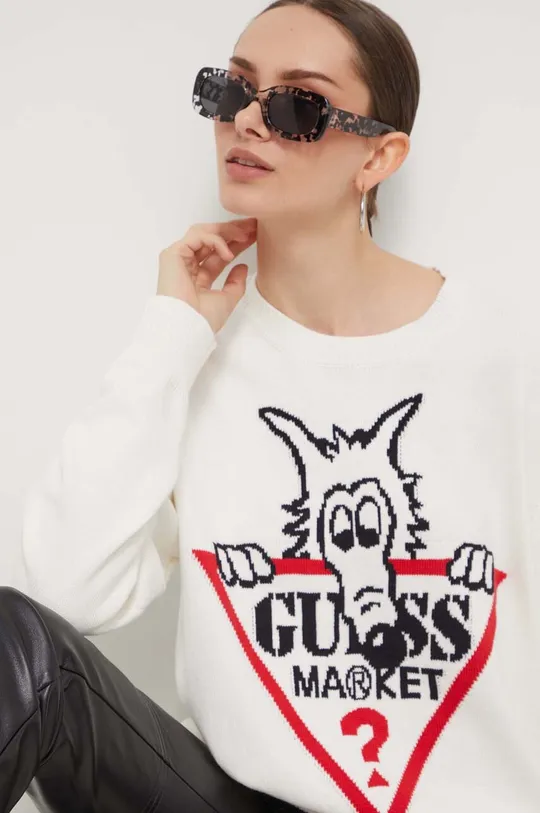 Bombažen pulover Guess Originals