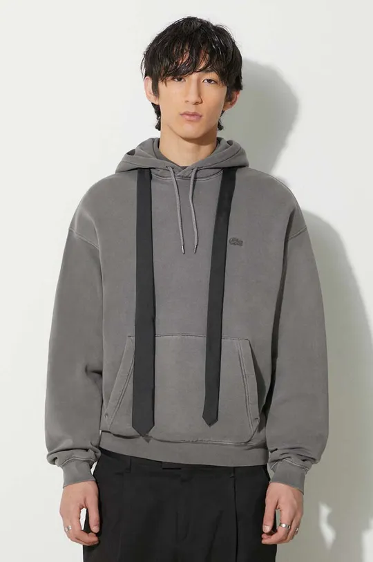 Lacoste cotton sweatshirt gray