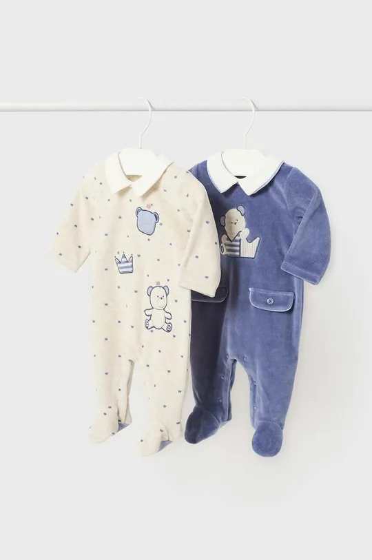 Kombinezon za bebe Mayoral Newborn Gift box 2-pack mornarsko plava