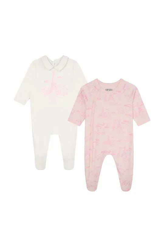 rosa Kenzo Kids tutine di cotone neonato/a pacco da 2 Ragazze