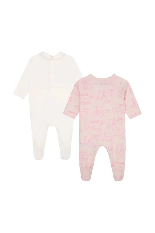 Pamučni kombinezoni za bebe Kenzo Kids 2-pack roza