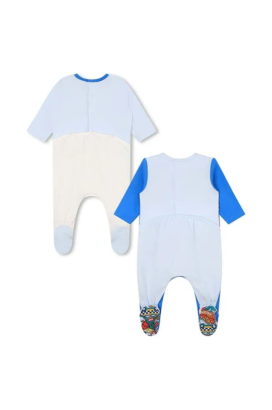 Bavlnené dupačky pre bábätká Marc Jacobs 2-pak modrá