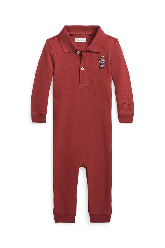 красный Хлопковый ромпер для младенцев Polo Ralph Lauren Для мальчиков