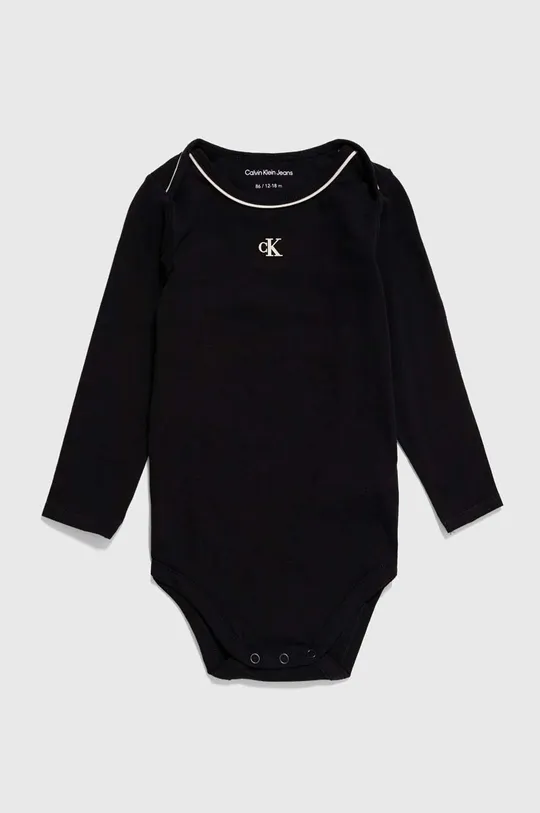 crna Bodi za bebe Calvin Klein Jeans 2-pack