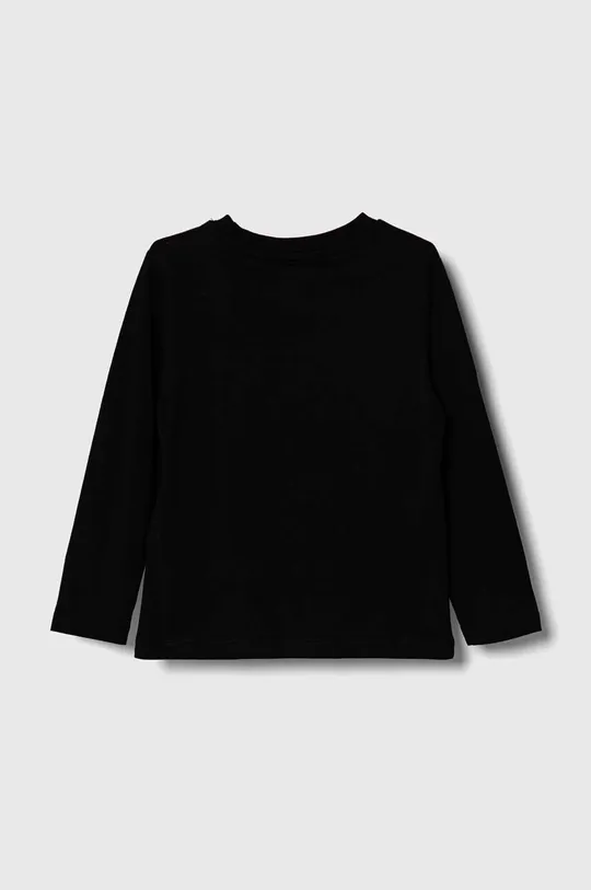 Detská bavlnená košeľa s dlhým rukávom Guess čierna