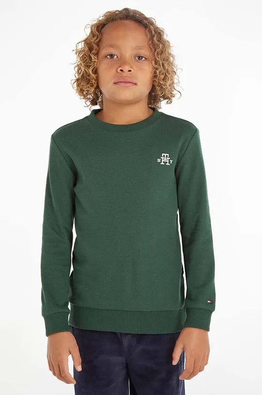 πράσινο Παιδική βαμβακερή μπλούζα Tommy Hilfiger Για αγόρια