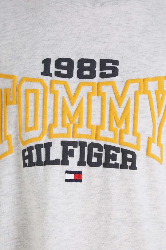 siva Dječja pamučna majica dugih rukava Tommy Hilfiger
