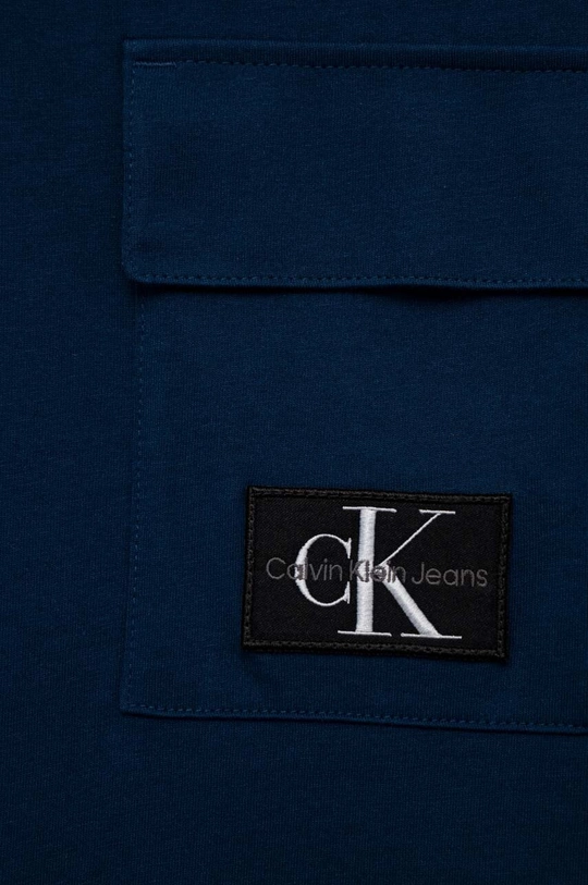 Detská bavlnená košeľa s dlhým rukávom Calvin Klein Jeans  100 % Bavlna