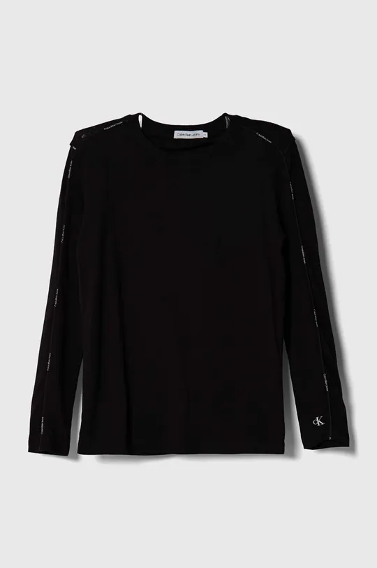 μαύρο Βαμβακερή μπλούζα με μακριά μανίκια Calvin Klein Jeans Για αγόρια