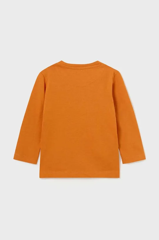 Otroška bombažna majica z dolgimi rokavi Mayoral oranžna