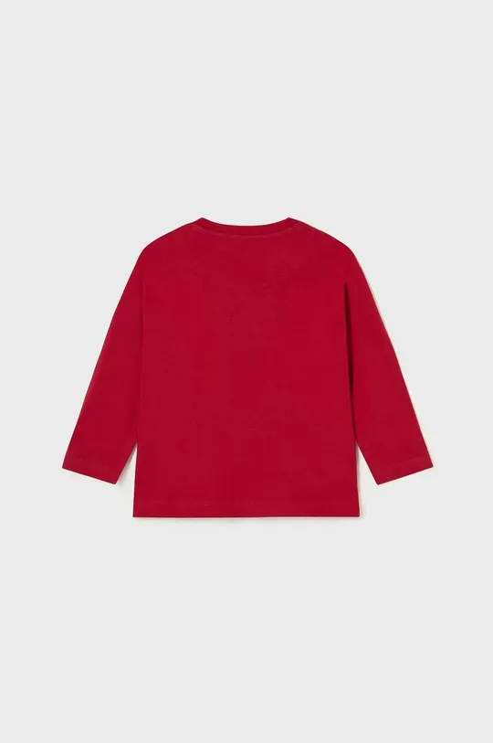 Detské bavlnené tričko s dlhým rukávom Mayoral červená