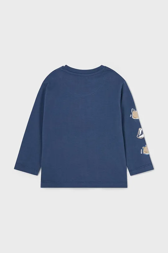 Otroška bombažna majica z dolgimi rokavi Mayoral mornarsko modra