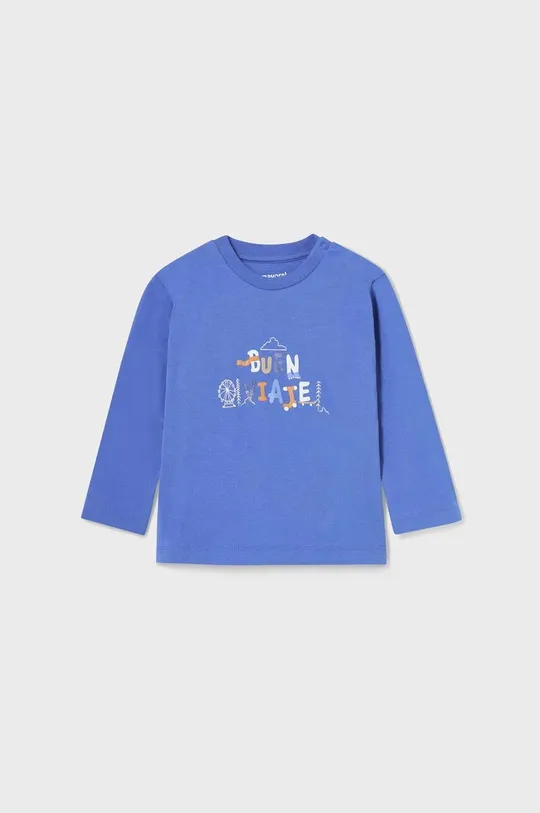 Detské bavlnené tričko s dlhým rukávom Mayoral 2-pak modrá