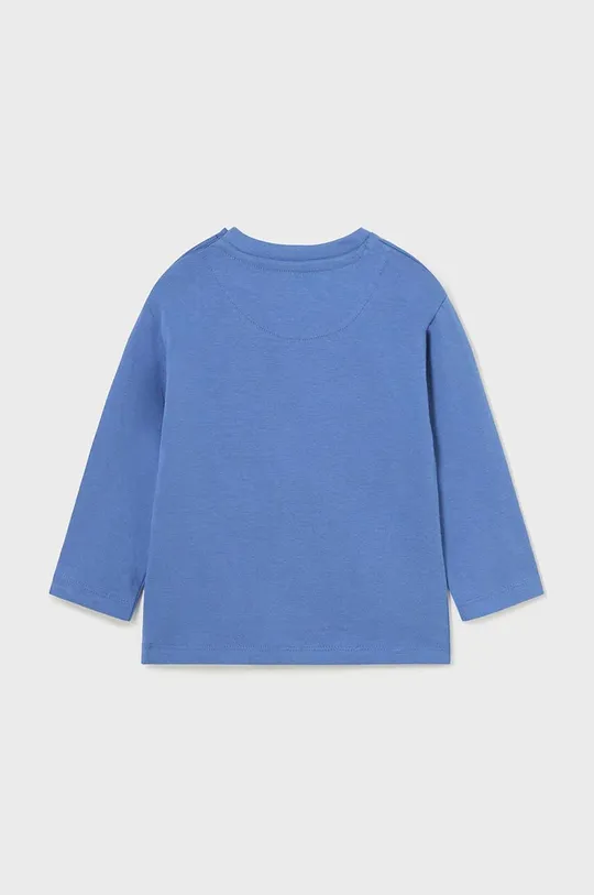 Otroška bombažna majica z dolgimi rokavi Mayoral modra