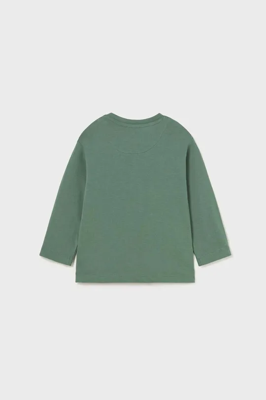 Detské bavlnené tričko s dlhým rukávom Mayoral zelená