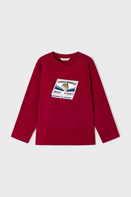 rdeča Otroška bombažna majica z dolgimi rokavi Mayoral Fantovski