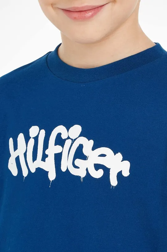 Detská bavlnená košeľa s dlhým rukávom Tommy Hilfiger