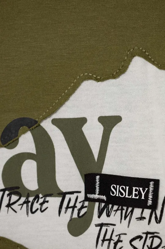 Otroška bombažna majica z dolgimi rokavi Sisley 100 % Bombaž