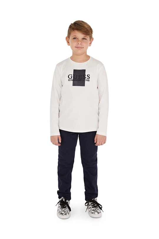 bianco Guess longsleeve in cotone bambino/a Ragazzi