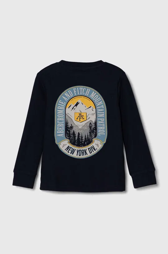 Otroška dolga majica Abercrombie & Fitch mornarsko modra