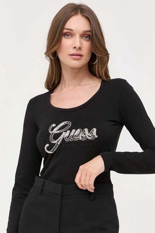 czarny Guess longsleeve Damski