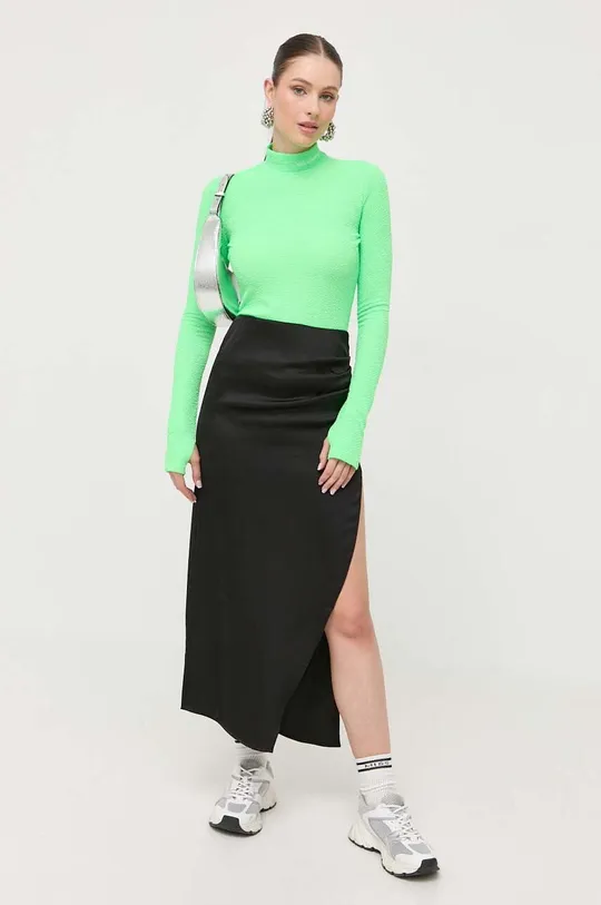Tričko s dlhým rukávom Karl Lagerfeld zelená