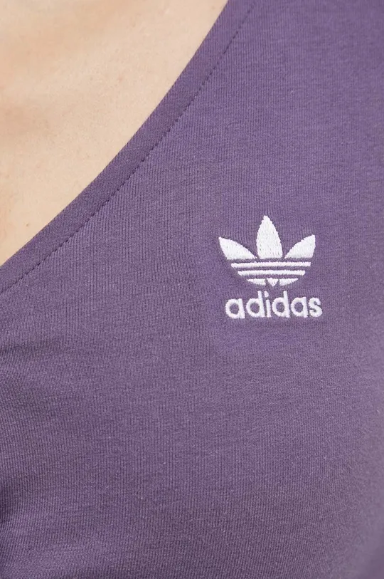 fialová Tričko s dlhým rukávom adidas Originals