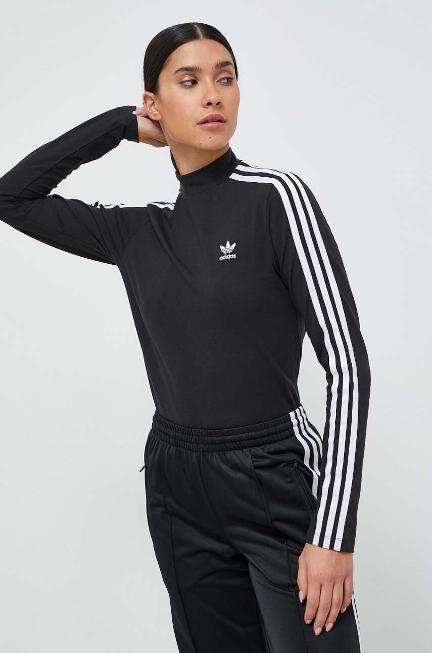 Лонгслив adidas Originals женский цвет чёрный | ANSWEAR.ua