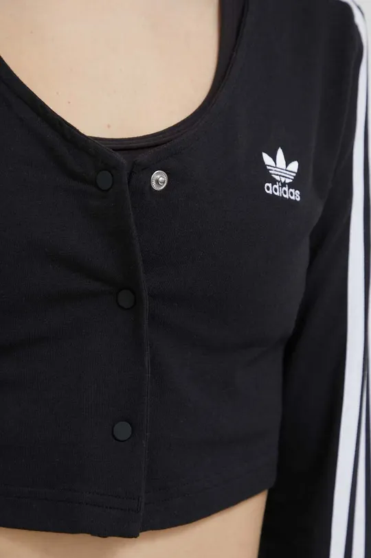 black adidas Originals longsleeve shirt Button Long Sleeve Tee