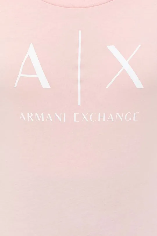 Βαμβακερή μπλούζα με μακριά μανίκια Armani Exchange Γυναικεία