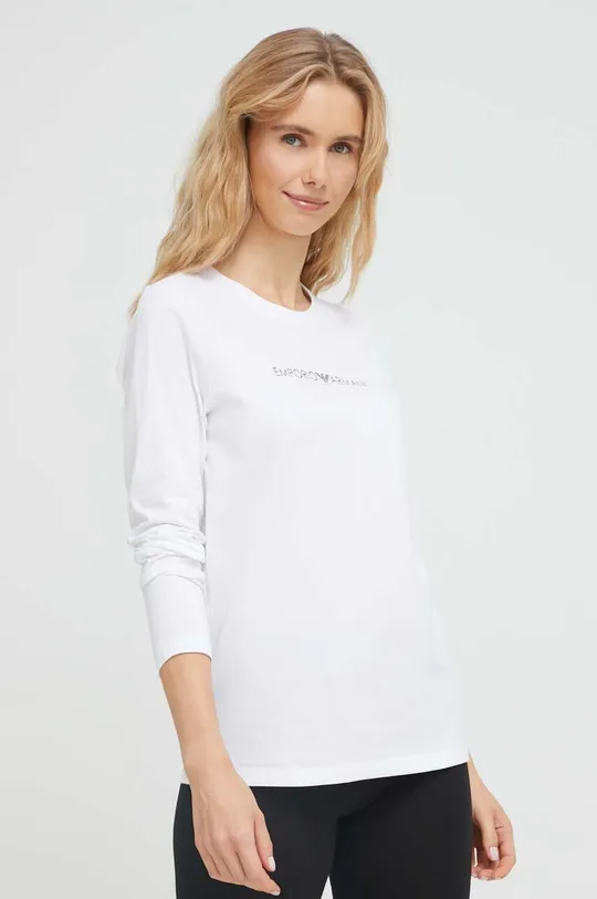 λευκό Μακρυμάνικο lounge Emporio Armani Underwear Γυναικεία