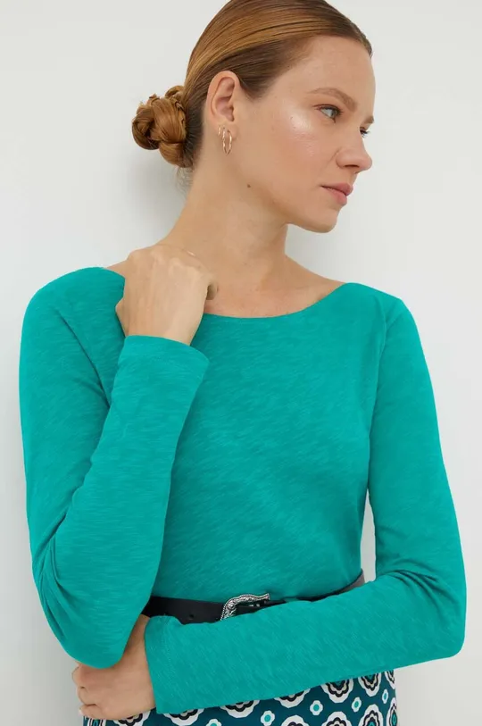 πράσινο Βαμβακερή μπλούζα με μακριά μανίκια Marc O'Polo Γυναικεία