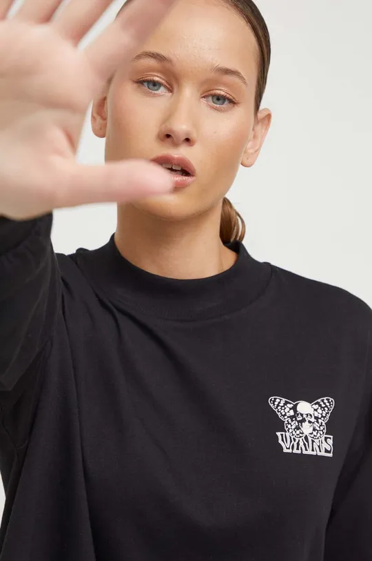 Βαμβακερή μπλούζα με μακριά μανίκια Vans Γυναικεία