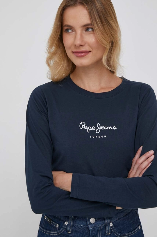 granatowy Pepe Jeans longsleeve bawełniany Wendys Damski