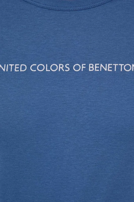 Βαμβακερή μπλούζα με μακριά μανίκια United Colors of Benetton Γυναικεία