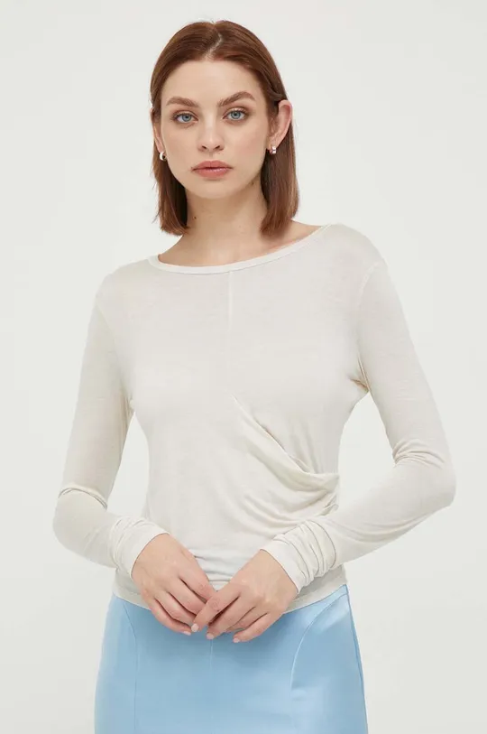 beżowy Sisley longsleeve Damski