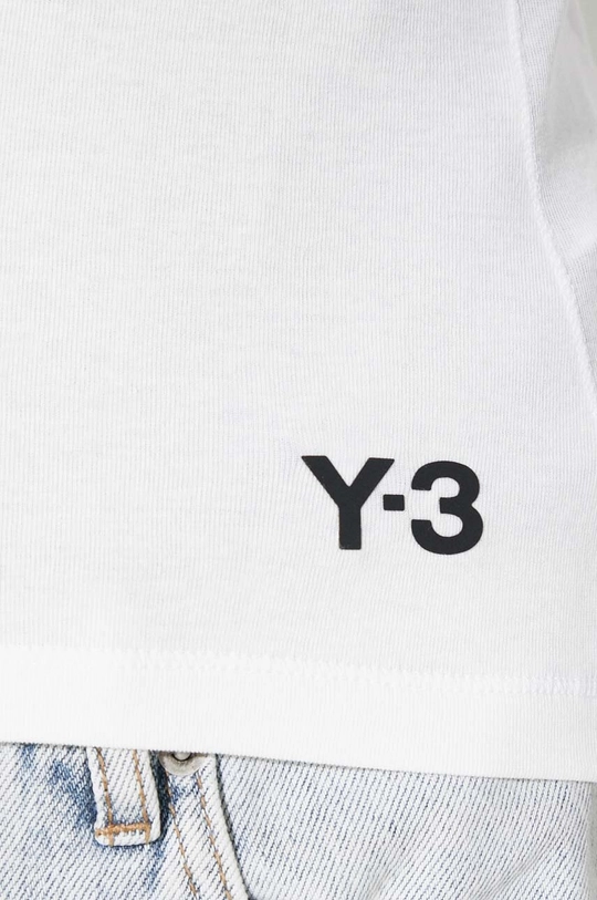 Хлопковый лонгслив Y-3 HY1402 белый