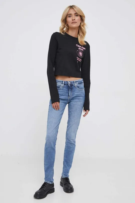 Лонгслив Calvin Klein Jeans чёрный