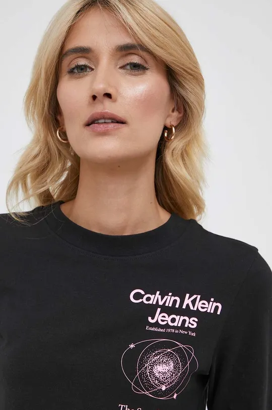 Tričko s dlhým rukávom Calvin Klein Jeans 94 % Bavlna, 6 % Elastan