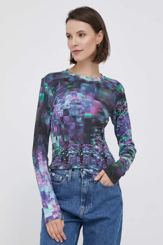 viacfarebná Tričko s dlhým rukávom Calvin Klein Jeans Dámsky